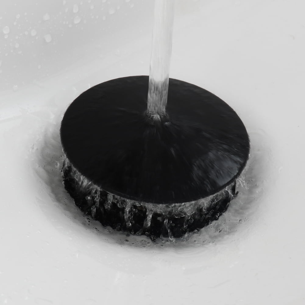 Kepooman Stainless Steel Bathroom Sink Stopper Anti Clogging Bathtub Drain Stopper with Removable Strainer Basket & without Overflow, Black Kepooman Stainless Steel Bathroom Sink Stopper Anti Clogging Bathtub Drain Stopper with Removable Strainer Basket & without Overflow, Black