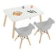 thumbnail image 1 of Mesa Rectangular con 2 Sillas Eames con Descansabrazos (Gris), 1 of 1