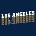 thumbnail image 3 of UGP Campus Apparel Los Angeles Retro Repeat - Sports Team City Pride Tailgating T Shirt - 3X-Large - Navy w/White & Old Gold Print, 3 of 6