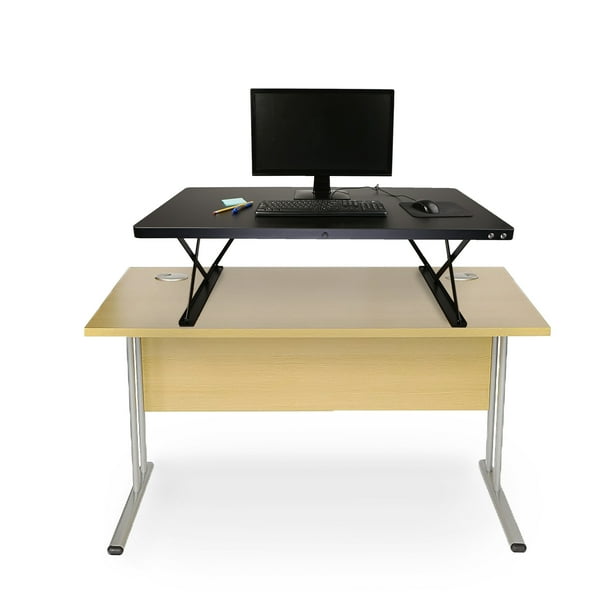 Mind Reader Electric Powered Standing Desk Black Walmart Com