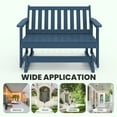 thumbnail image 6 of LOYALICE Outdoor Glider Rocking Chair,2 Person Bench Swings for Outside,HDPE All-Weather Resistant 2-Person Loveseat, Patio Glider with 660LBS Capacity for Backyard Garden Porch, Navy Blue, 6 of 7