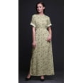 thumbnail image 4 of Bimba Rayon Curry Leaves Womens Printed Side Slit SummerÂ&nbsp;DressÂ&nbsp;Long Maxi Gown-XXX-Large, 4 of 6