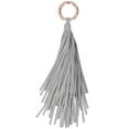 thumbnail image 2 of Tassel Keychain, Light Weight Widely  Leather Tassel Design Craft Keychain Practical Decorative  for Mobile Phones for Car Keys for Handbags Decoration Gray, 2 of 7
