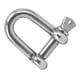 thumbnail image 3 of Screw Pin Anchor Shackle Stainless Steel DShaped Bow Shackle for Chains Outdoor Camping Survival Rope(M20 ), 3 of 5