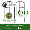 thumbnail image 4 of SUNALLY Metal Garden Fences and Borders, Total 10ft(L) x 24in(H) Rustproof Fencing Animal Barrier, 10 Piece Decorative Fence Panels for Yard, Lawn and Patio, 4 of 8