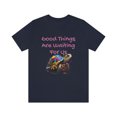 thumbnail image 2 of Good Things Are Waiting For Us Cute Rainbow Turtle Unisex Short Sleeve Tee, 2 of 8