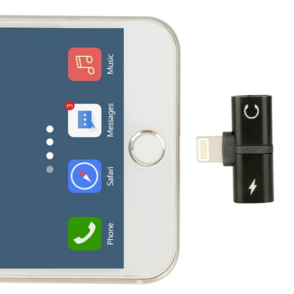 2 in 1 Double iPhone Adapter Headphone Jack Converter for iPhone 12 11 XR XS X 8 7 PLUS Splitter Dual AUX Female Audio Cable Charger