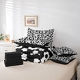 thumbnail image 6 of Homewish Dreamy Floral 7pcs Queen Bedding,White Black Flowers Bedding Comforter Set Queen,Black Reversible, 6 of 8