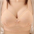 thumbnail image 2 of Sngxgn Women's Lace Bra Non Padded Underwire Unlined Bra Full Coverage Lace Bralette(Orange,44), 2 of 3