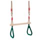 thumbnail image 4 of Barra de columpio trapecio Hugo con anillos de resistencia de columpio de barra s de patio libre p Verde, 4 of 5