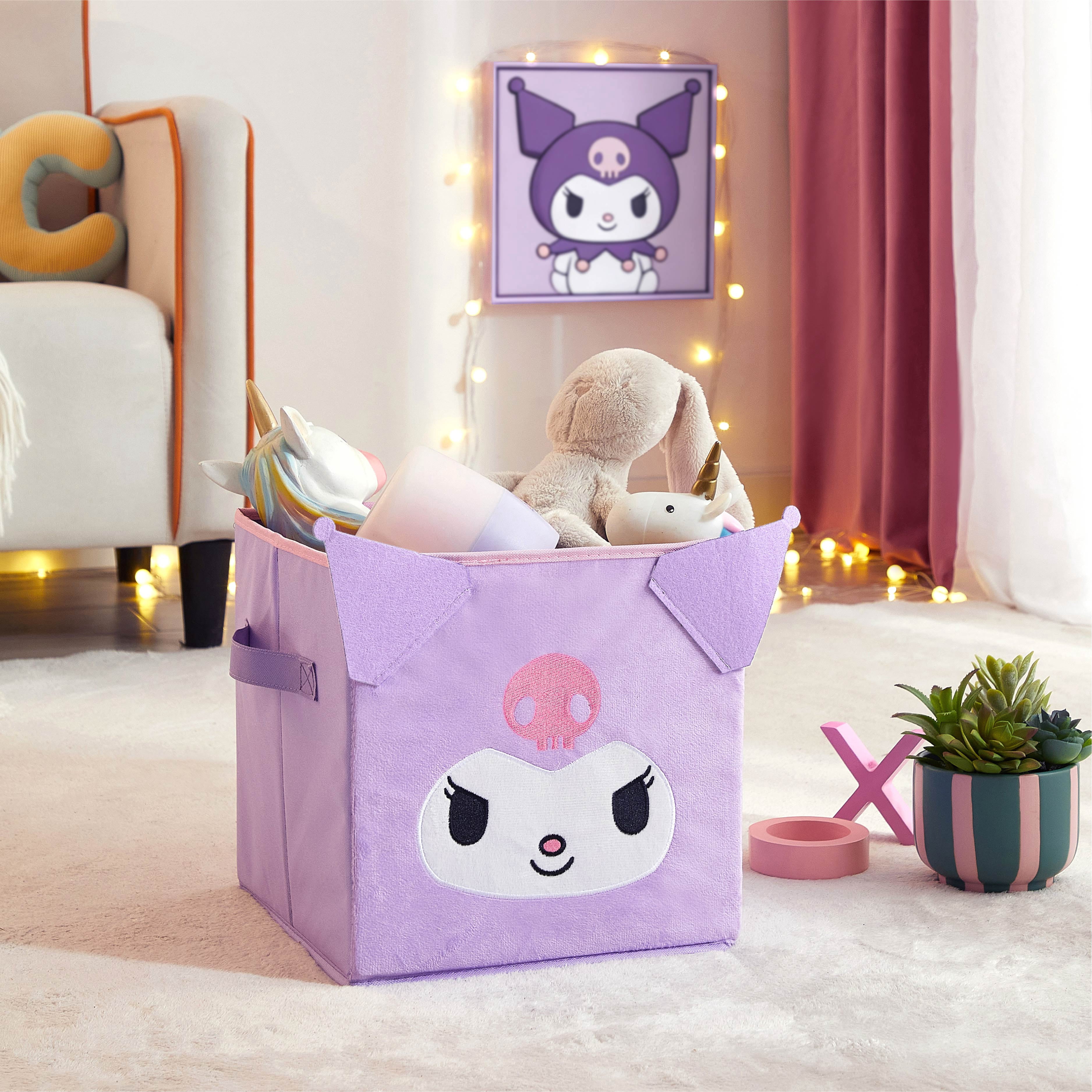 KUROMI 収納ボックス 36×26×24cm 3セット Kuromi Micromink Figural Storage Cube - Walmart.com