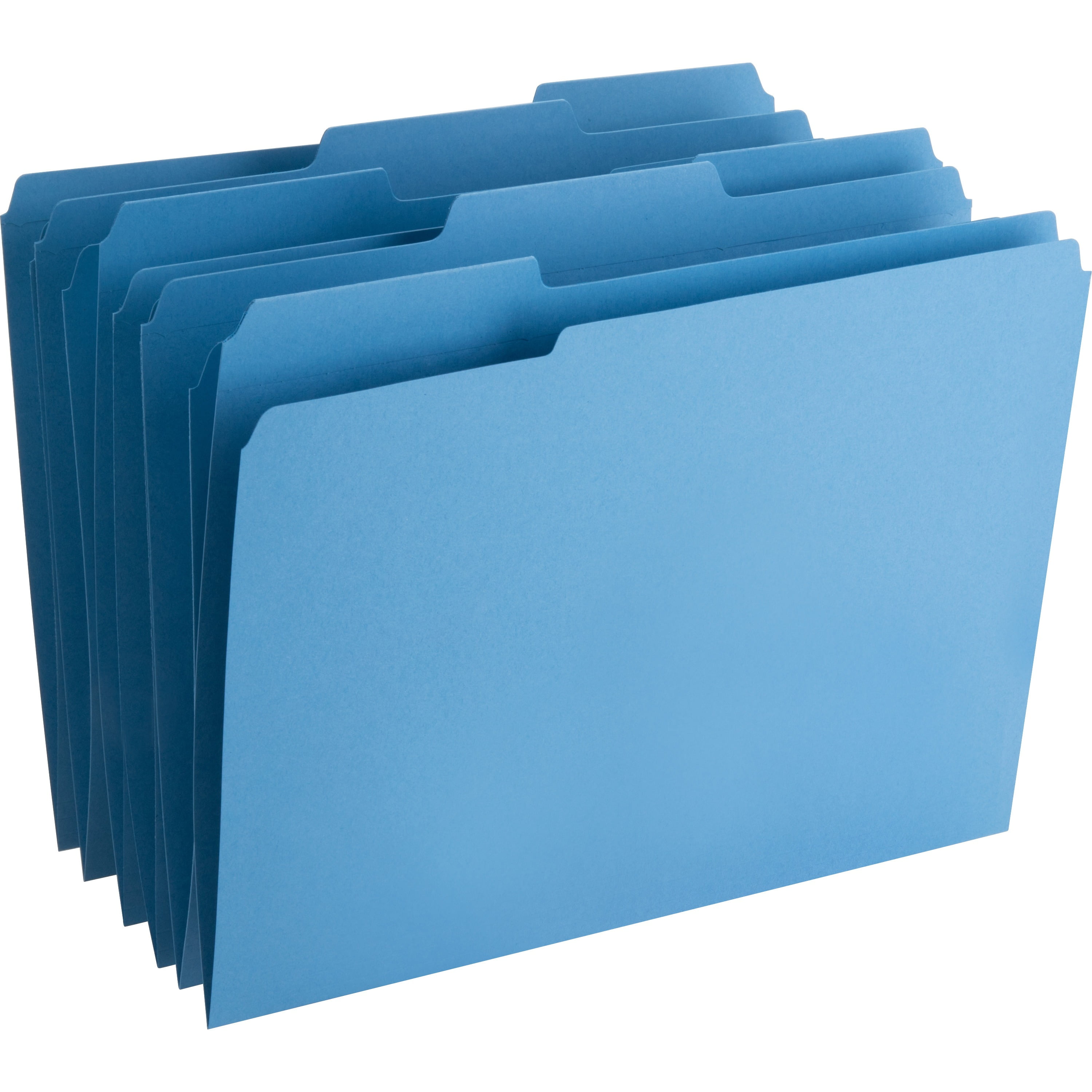 Sparco 2ply Top Tab Letter File Folders, Blue, 100 / Box (Quantity