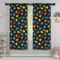 thumbnail image 5 of Blackout Kids Curtains,Black Colorful Dinosaurs Silhouette Pattern Childrens Insulated Curtains Set Of 2,Bedroom Essentials,Toddler Room Decor 42"x63", 5 of 5