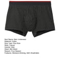 thumbnail image 7 of zeranth Men Underpants Moisture-Wicking Mid-rise Solid Color Cotton Fabric Breathable Comfortable Boxer Briefs with Contrasting Waistband, 7 of 7