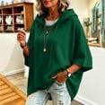 thumbnail image 5 of Women's Relaxed Fit Hoodie Sweatshirts, Oversized Drawstring Hood 3/4 Sleeve Loose Solid Color Basic Tops for Daily Outfit Match, 5 of 7