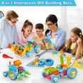 thumbnail image 4 of MOONTOY Building Blocks STEM Toys for 3 4 5 6 7 8+ Year Old Boys Girls, Building Toys for Kids Ages 4-8 5-7 6-8 4-6 8-12 Erector Set Creative Activities, Engineering Construction Set, Birthday Gift, 4 of 8