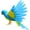 Blue+yellow, variant on Yvsxxv Blue+Yellow Realistic Flying Parrot Decorative Figurine Lawn Garden Decor 1Pc