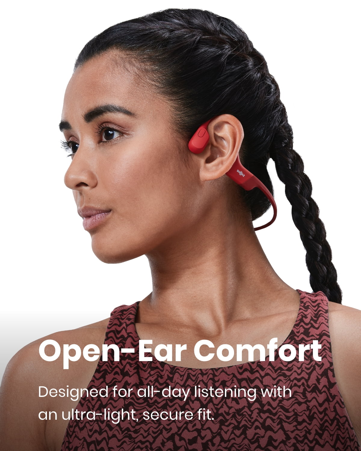 Shokz OpenRun Bone Conduction Open-Ear Endurance Headphones