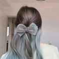 thumbnail image 4 of Eoperou Bow Hairpin Non-Slip Anti-fall Stable-fixed Strong Grip Anti-crack Shiny Rhinestone Spring Clip Hair Barrette Daily Wear Supply, 4 of 8