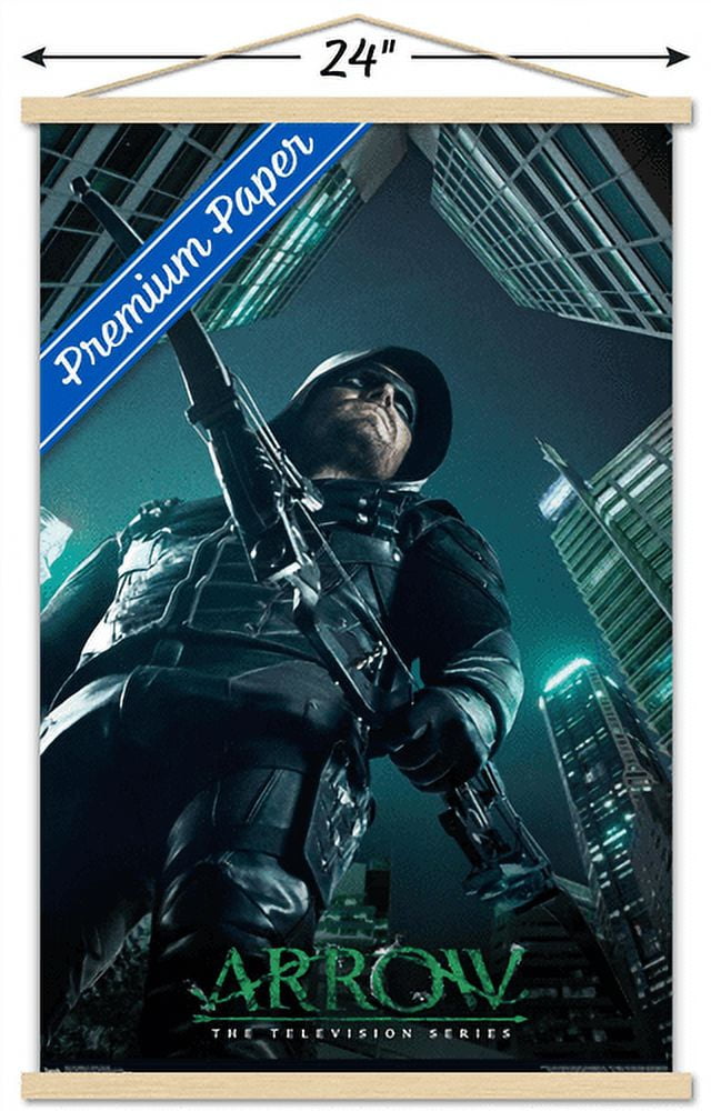 DC Comics TV - Arrow - Key Art Wall Poster with Wooden Magnetic Frame, 22.375" x 34"