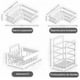 thumbnail image 2 of Organizador para Regadera, Estante para Baño Sin Taladro Esquinero, Organizador de Baño Acero Inoxidable, Repisa para Baño Pared, 2 of 4