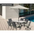 thumbnail image 5 of Four Seasons Courtyard 9' Round Sling Fabric Highland Market Umbrella, Gray, 5 of 6