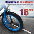 thumbnail image 3 of Bicicleta para Niños R16, con Adjustable Seat Handbrake, Ruedas de Entrenamiento con Luces, Canasta, Termo, Triciclo de Niños, Bicicleta con 4 Ruedas de 4 a 8 Años (Azul), 3 of 8