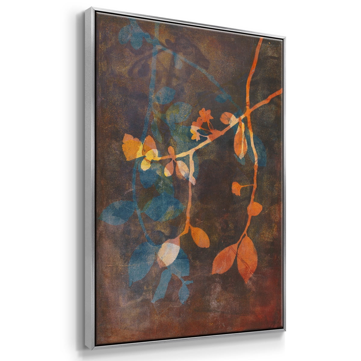 Branching Out V Framed Premium Gallery Wrapped Canvas - Ready to Hang - 27 x 41 - Silver Floating Frame