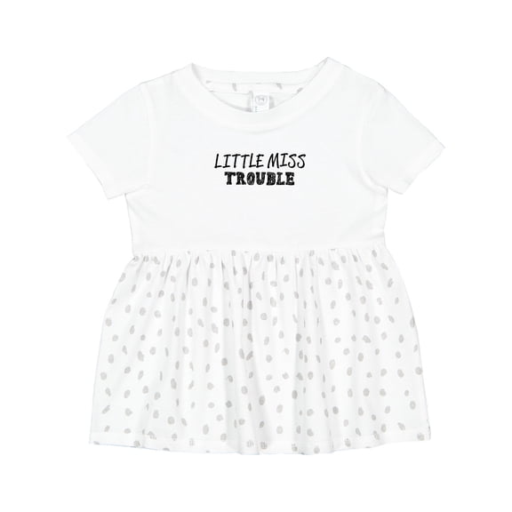 Inktastic Little Miss Trouble Girls Baby Dress