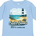 thumbnail image 4 of Inktastic Outer Banks North Carolina Beach Scene Boys or Girls Long Sleeve Toddler T-Shirt, 4 of 5