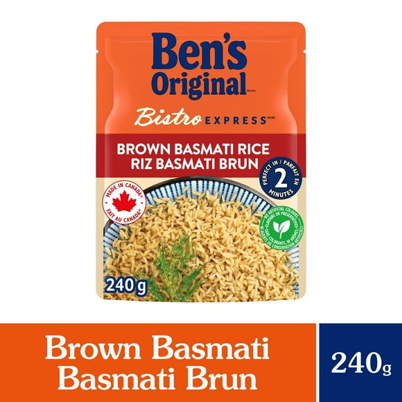 BEN'S ORIGINAL BISTRO EXPRESS Brown Basmati Rice Side Dish, 240g Pouch, PERFECT EVERY TIME™