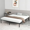 Vebreda 14" Metal Bed Frame Full size Black Platform Bed Frame with Heavy-Duty Steel Slats