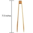 thumbnail image 3 of Stylish Hand Carved Salad or Bread Teak Wood Kitchen Tongs, 3 of 4