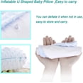 thumbnail image 4 of Almohadas de viaje para niños – Almohada de apoyo para la cabeza del asiento de coche de bebé Linda almohada inflable para el cuello en forma de U para aviones de cabeza que viajan durmiendo, almohad, 4 of 5