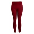 thumbnail image 7 of Fsqjgq Leggings with Pockets for Women Solid Black Running Sports Fitness Yoga Leggings High Waisted Compression Pants Tights Red M, 7 of 7