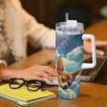 thumbnail image 6 of Salouo Artistic Starry Sky Cloud Dog for 40oz Water Bottle with Handle & Flip Straw - Stainless Steel Vacuum Insulated Tumbler-Reusable Travel Coffee Mug- Gifts for Women & Men, 6 of 8