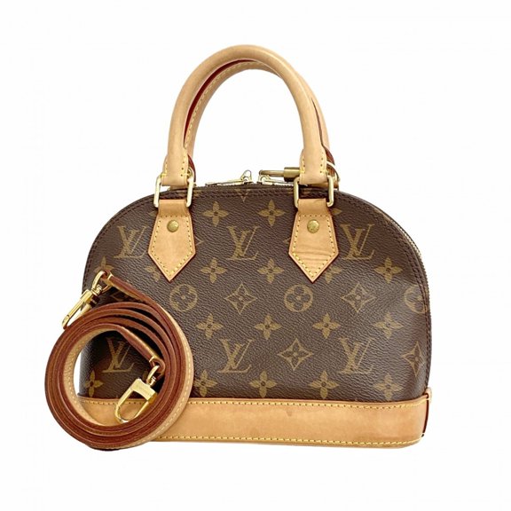 Pre-Owned Louis Vuitton Alma BB Monogram Handbag M53152 Brown 2-way bag for women