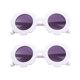 thumbnail image 1 of ColoMX 2pcs Resina Anti-UV Gafas de sol para niños Gafas de sol con diseño de girasol Gafas de moda Accesorios de vestir para niños (Marco blanco con vidrio púrpura), 1 of 7
