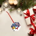 thumbnail image 6 of KLL The Map Of United States Pattern Acrylic Christmas Ornaments,1 PCS Xmas Tree Decor with Ribbon 3" Christmas Décor Christmas Pendant for Hanging on Tree & Party Favors-Hexagon, 6 of 7