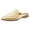Gold, variant on Women Classic Block Low Heels Slip On Mules Flats Loafers Pointy Closed Toe Backless Slipper Casual Dressy Shoes Size 9 Nude