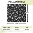 thumbnail image 2 of Math Equations Pi Symbols Black Pattern Square Fitted Tablecloth with Elastic Edge,Square Table Cover,Washable Elastic Table Cover for Home Kitchen Party Decor 34"x34", 2 of 6