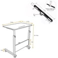 thumbnail image 5 of SOGES Adjustable Movable Laptop Computer Desk for Bed Sofa Small Space Oak, 5 of 5