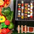 thumbnail image 4 of Naiovety BBQ Grill Mesh Antiadherente Barbacoa Meshes Portable Fish Grilling Mesh Barbacoa Cesta Barbacoa Herramientas Accesorios de cocina Cocina y Comedor plateado + marrón claro Naiovety HA027411-02, 4 of 6