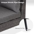 thumbnail image 5 of LAUSAINT HOME 7 Pieces Outdoor Furniture Set, Patio Modern Rattan Wicker Sectionals with 6 Chairs and 1 Coffee Table, Gray Cushions, 5 of 9