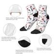 thumbnail image 3 of Uemuo Tulips Flowers Printed Crew Socks, Moisture-Wicking Socks, Athletic Socks for Men Breathable Cushion Socks Casual Sport Socks for Running Traveling, 3 of 6