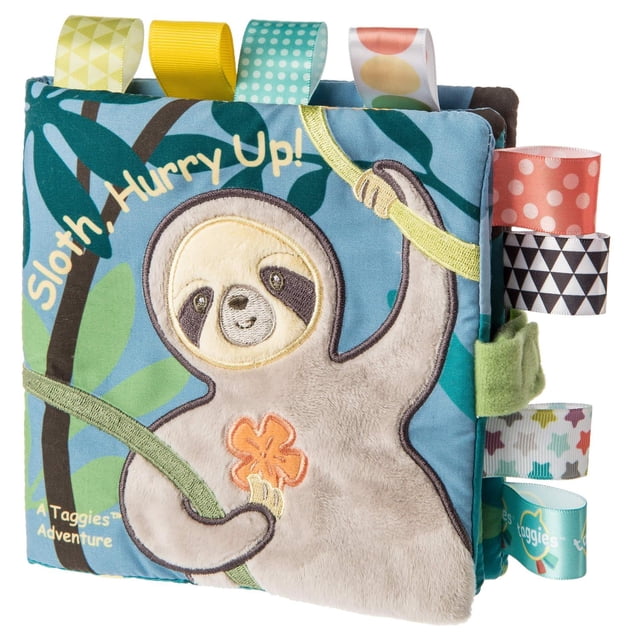 Libro de Tela Suave Taggies Touch & Feel Melaza Perezoso con Papel Arrugado y Chirriador