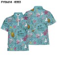 thumbnail image 2 of Camisas Para Hombre Slim Fit Hombres Moda Primavera Verano Casual Manga corta Turndown Neck Impreso Camisetas Top Blusa (Sky Blue, L), 2 of 3