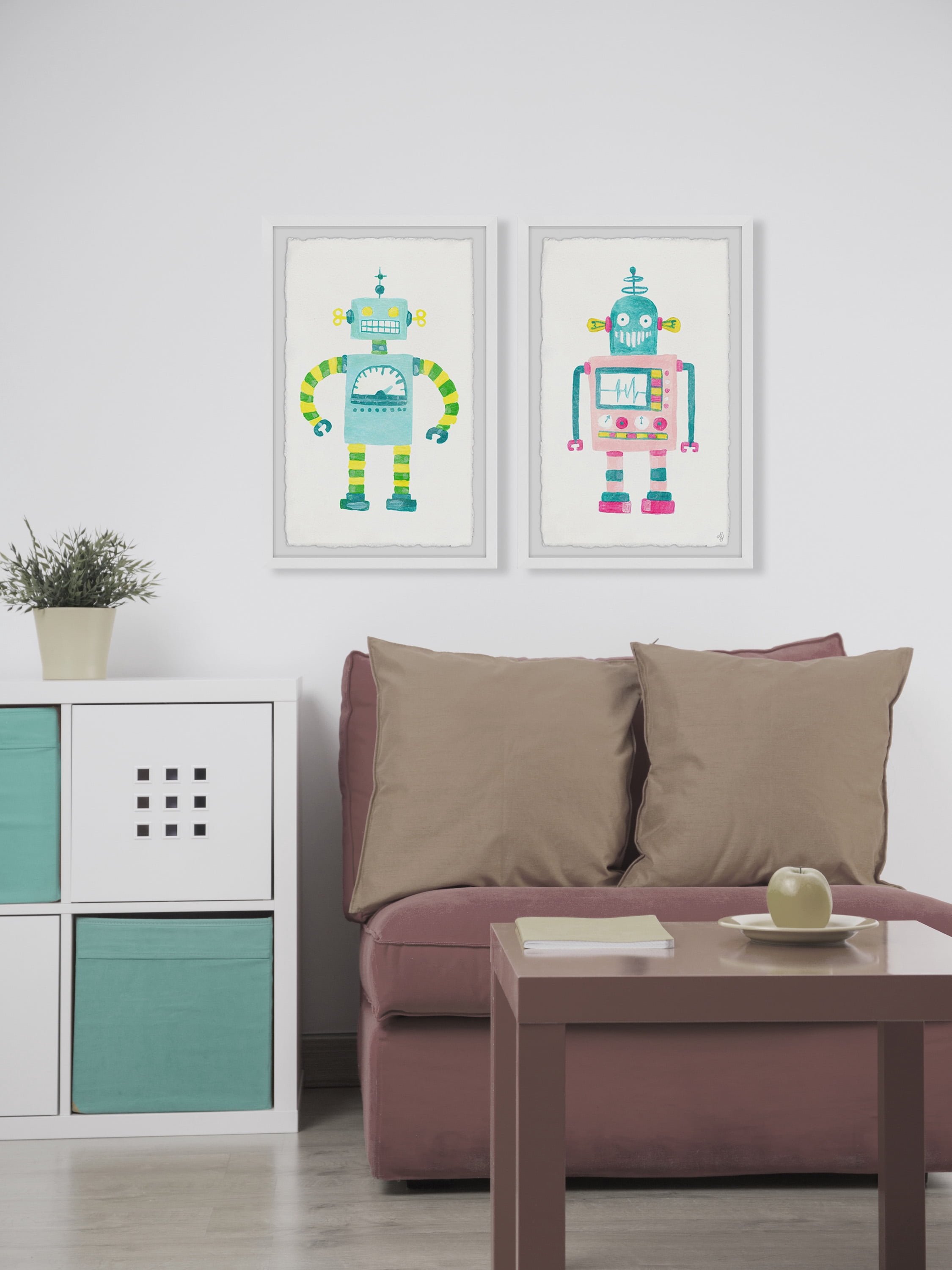 Marmont Hill Robot Diptych, Art Prints 32.00" x 1.50"