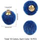 thumbnail image 3 of 100 pompones de tela, piel sintética y metalizados para pendientes y colgantes. Bolas esponjosas de colores para manualidades., 3 of 9