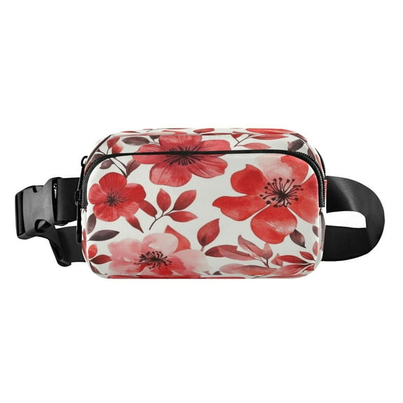 Fanny Pack Fashion Waist Packs Women's Waist Packs Men's Waist Packs Youth's Waist Packs Mobile Wallet Travel Shopping Running Hiking Fanny Pack Cartoon Red Flowers